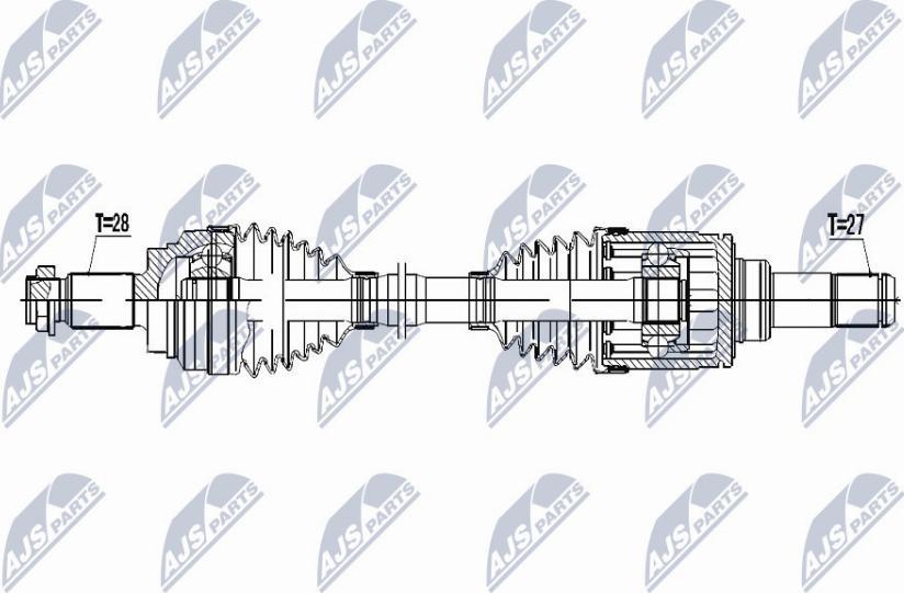 NTY NPW-BM-053 - Piedziņas vārpsta www.autospares.lv