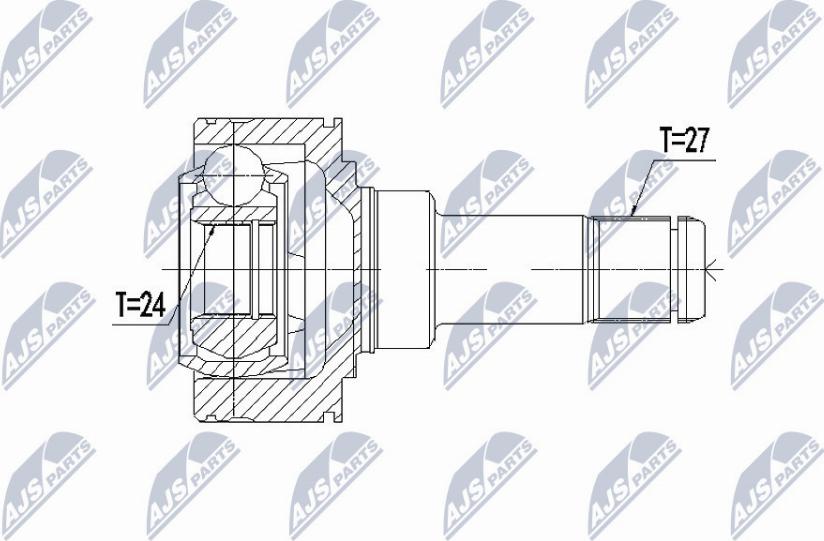 NTY NPW-BM-057 - Šarnīru komplekts, Piedziņas vārpsta www.autospares.lv