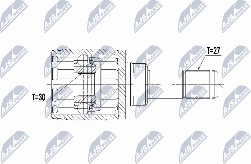 NTY NPW-BM-066 - Šarnīru komplekts, Piedziņas vārpsta www.autospares.lv