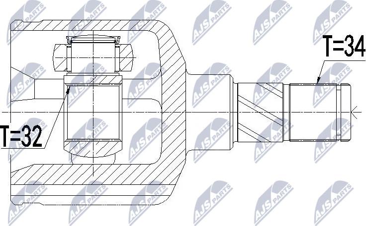 NTY NPW-BM-082 - Šarnīru komplekts, Piedziņas vārpsta www.autospares.lv