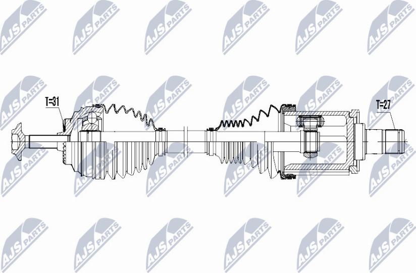 NTY NPW-BM-026 - Piedziņas vārpsta autospares.lv