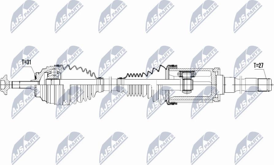 NTY NPW-BM-027 - Piedziņas vārpsta autospares.lv