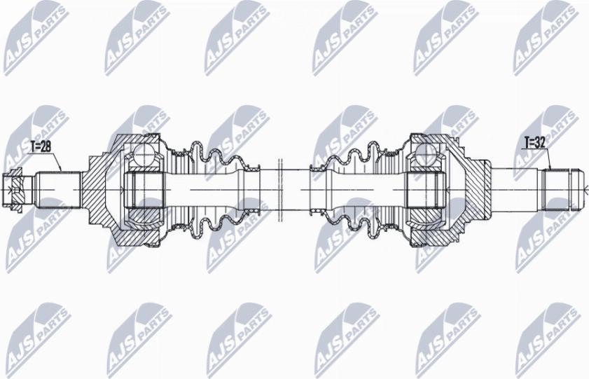 NTY NPW-BM-194 - Piedziņas vārpsta www.autospares.lv