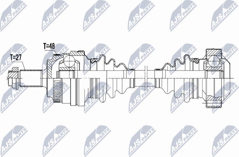 NTY NPW-BM-147 - Piedziņas vārpsta autospares.lv