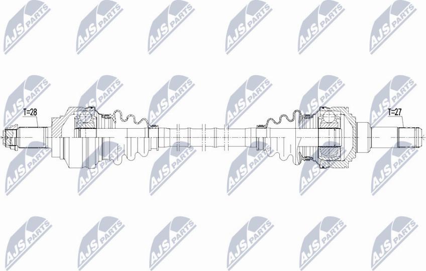 NTY NPW-BM-113 - Piedziņas vārpsta www.autospares.lv