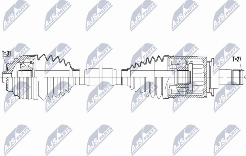 NTY NPW-BM-181 - Piedziņas vārpsta www.autospares.lv