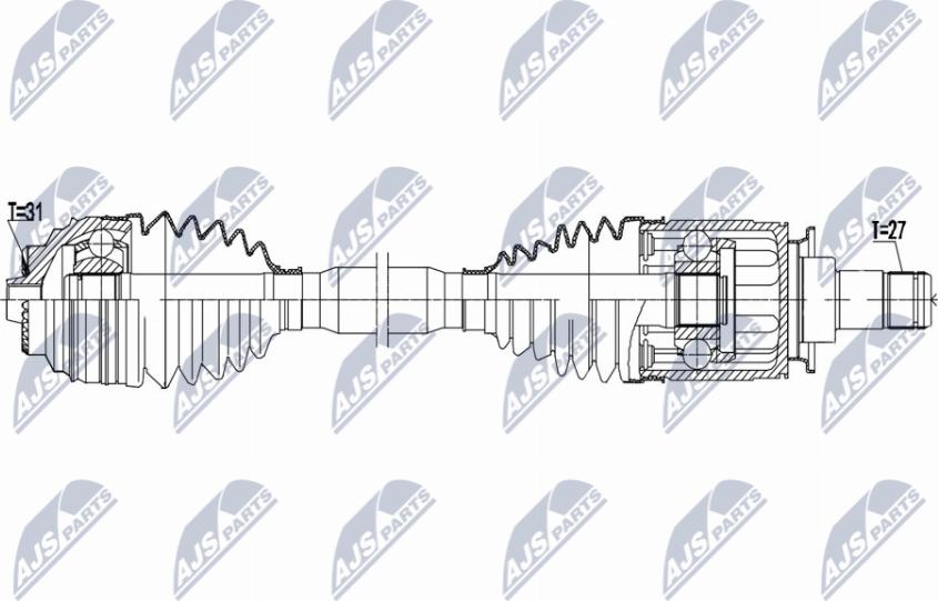 NTY NPW-BM-182 - Piedziņas vārpsta www.autospares.lv