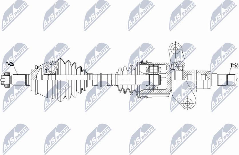 NTY NPW-BM-137 - Piedziņas vārpsta www.autospares.lv