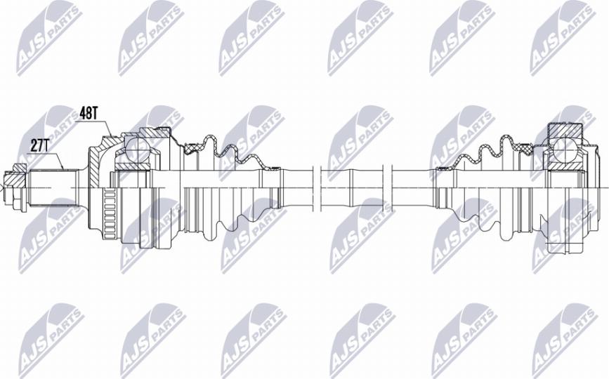 NTY NPW-BM-201 - Piedziņas vārpsta www.autospares.lv