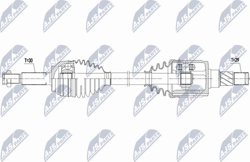 NTY NPW-CH-080 - Piedziņas vārpsta www.autospares.lv