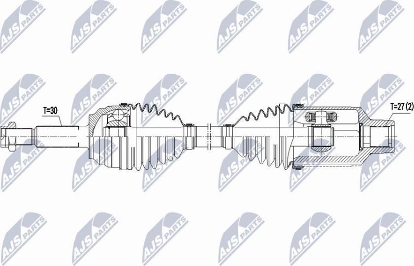 NTY NPW-CH-082 - Piedziņas vārpsta www.autospares.lv