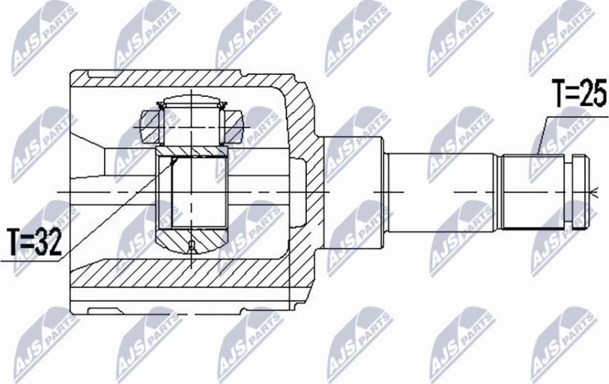 NTY NPW-CH-024 - Šarnīru komplekts, Piedziņas vārpsta autospares.lv