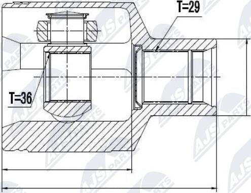 NTY NPW-CH-026 - Šarnīru komplekts, Piedziņas vārpsta www.autospares.lv