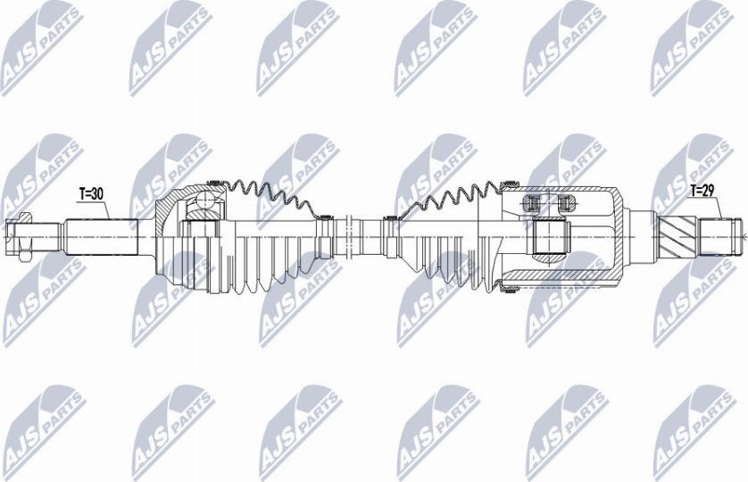 NTY NPW-CH-074 - Piedziņas vārpsta www.autospares.lv