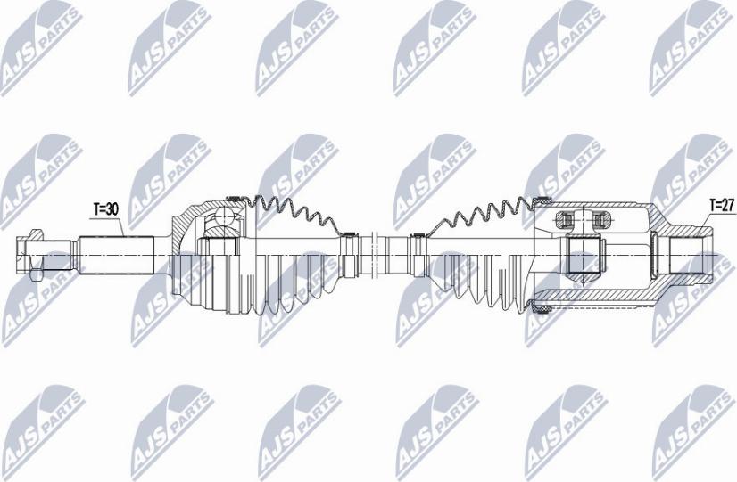 NTY NPW-CH-076 - Piedziņas vārpsta www.autospares.lv