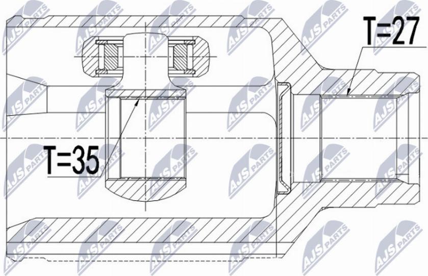 NTY NPW-CH-077 - Šarnīru komplekts, Piedziņas vārpsta www.autospares.lv