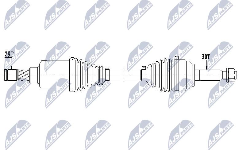 NTY NPW-CH-118 - Piedziņas vārpsta www.autospares.lv