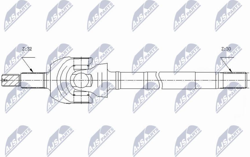 NTY NPW-CH-122 - Kardānvārpsta, Galvenais pārvads www.autospares.lv