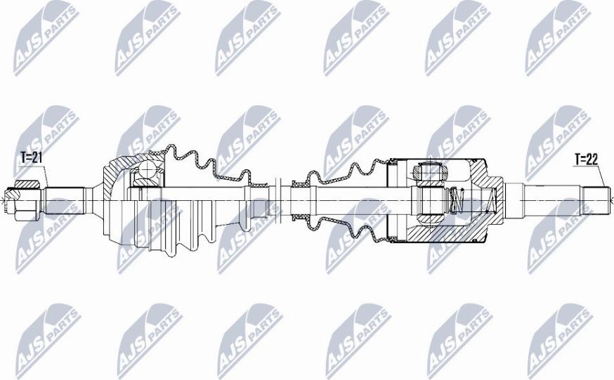 NTY NPW-CT-067 - Piedziņas vārpsta www.autospares.lv