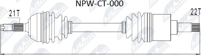 NTY NPW-CT-000 - Piedziņas vārpsta www.autospares.lv