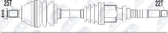 NTY NPW-CT-019 - Piedziņas vārpsta www.autospares.lv