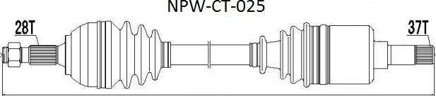 NTY NPW-CT-025 - Piedziņas vārpsta www.autospares.lv