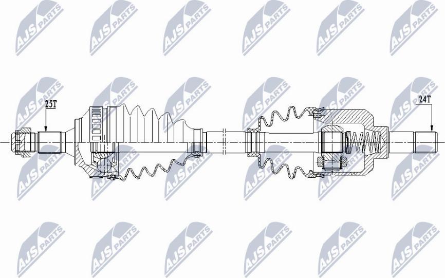 NTY NPW-CT-075 - Piedziņas vārpsta autospares.lv