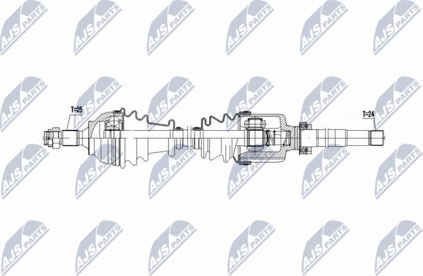 NTY NPW-CT-140 - Piedziņas vārpsta www.autospares.lv