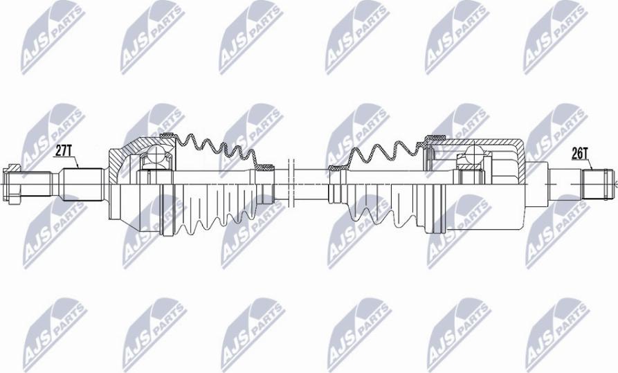 NTY NPW-FR-045 - Приводной вал www.autospares.lv