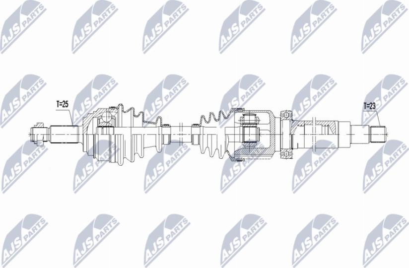 NTY NPW-FR-168 - Piedziņas vārpsta www.autospares.lv