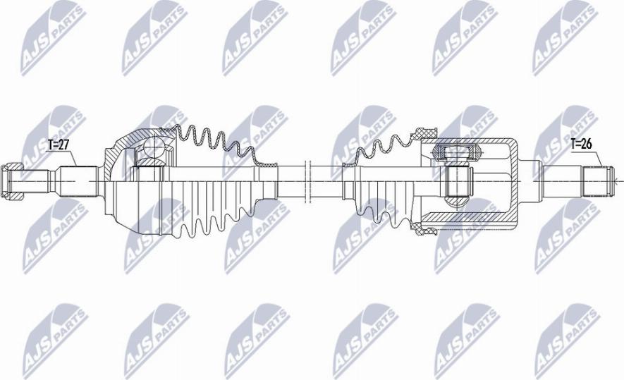 NTY NPW-FR-117 - Piedziņas vārpsta www.autospares.lv