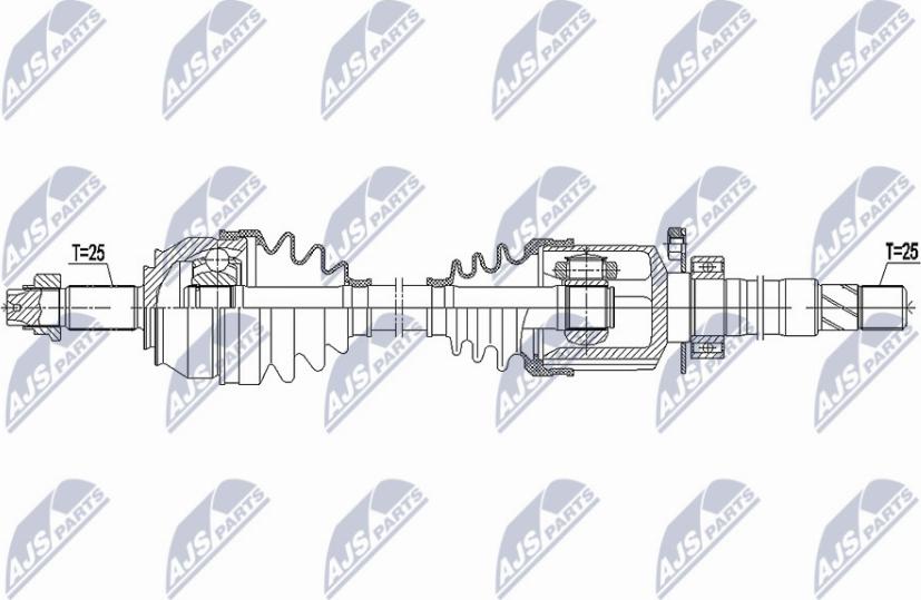 NTY NPW-FT-045 - Piedziņas vārpsta www.autospares.lv