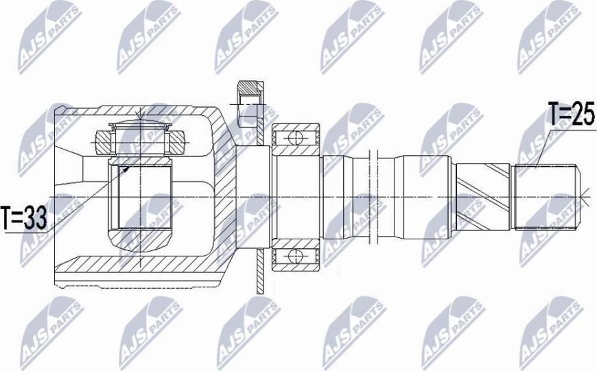 NTY NPW-FT-046 - Šarnīru komplekts, Piedziņas vārpsta www.autospares.lv