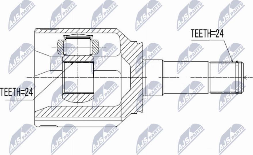 NTY NPW-FT-048 - Šarnīru komplekts, Piedziņas vārpsta www.autospares.lv