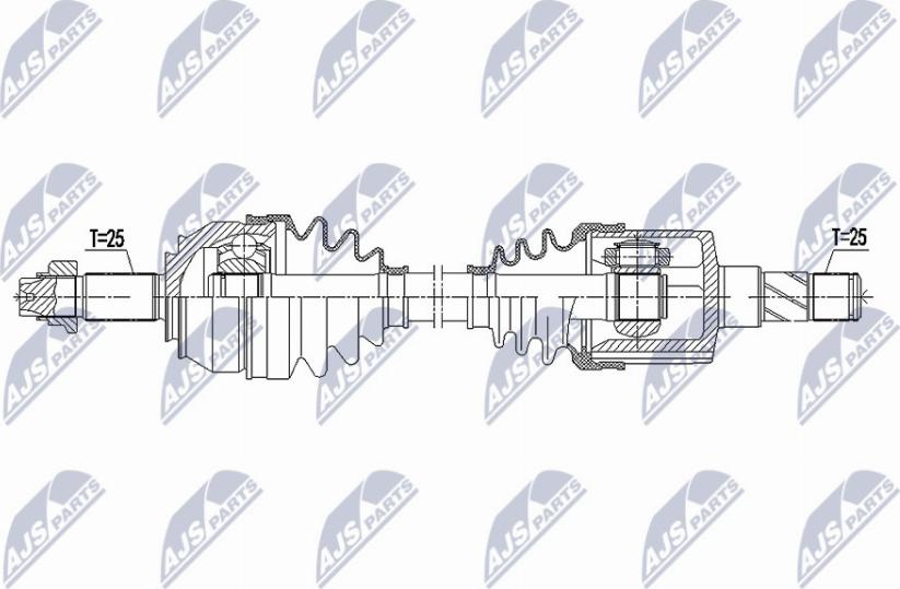 NTY NPW-FT-043 - Piedziņas vārpsta www.autospares.lv