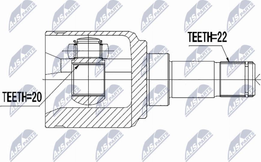 NTY NPW-FT-061 - Šarnīru komplekts, Piedziņas vārpsta www.autospares.lv