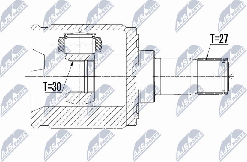 NTY NPW-HD-049 - Šarnīru komplekts, Piedziņas vārpsta www.autospares.lv