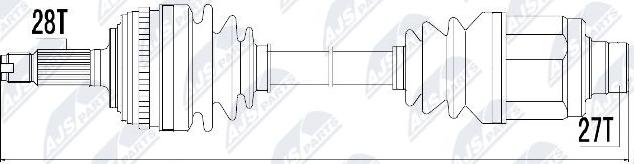 NTY NPW-HD-036 - Piedziņas vārpsta www.autospares.lv