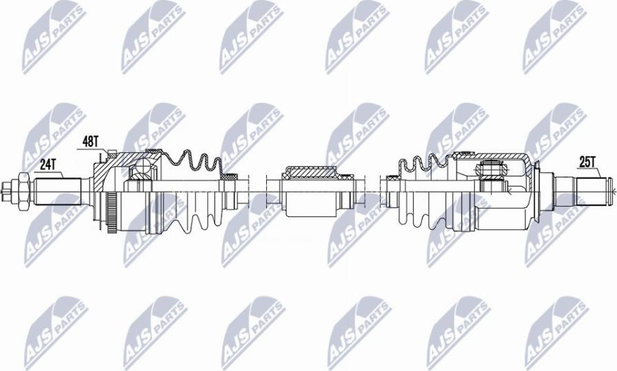 NTY NPW-HY-587 - Piedziņas vārpsta www.autospares.lv