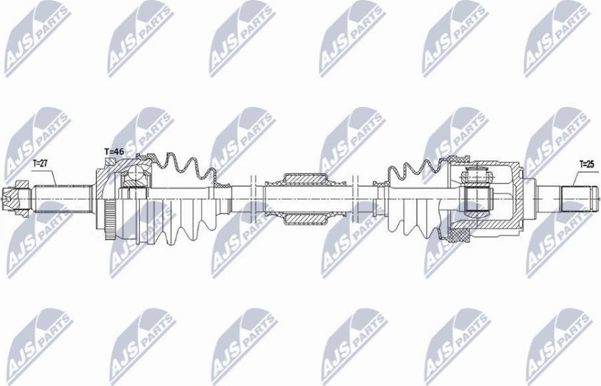 NTY NPW-HY-579 - Piedziņas vārpsta www.autospares.lv