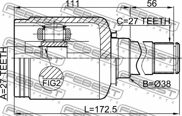 NTY NPW-ME-043 - Šarnīru komplekts, Piedziņas vārpsta www.autospares.lv