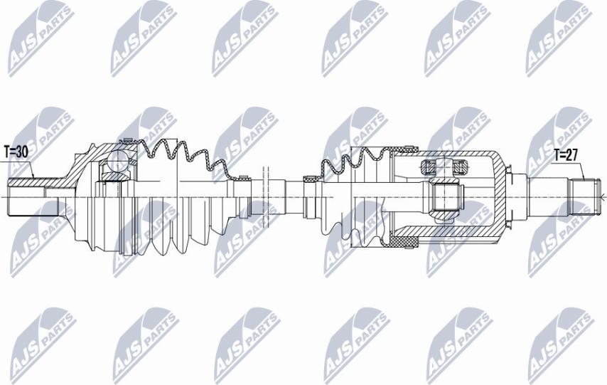 NTY NPW-ME-038 - Piedziņas vārpsta www.autospares.lv