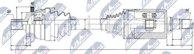 NTY NPW-ME-027 - Piedziņas vārpsta www.autospares.lv