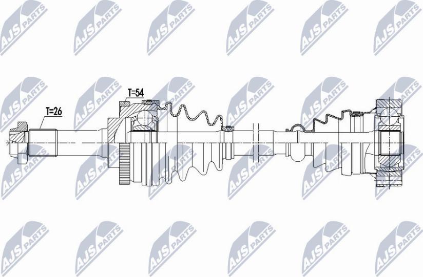 NTY NPW-ME-100 - Drive Shaft www.autospares.lv