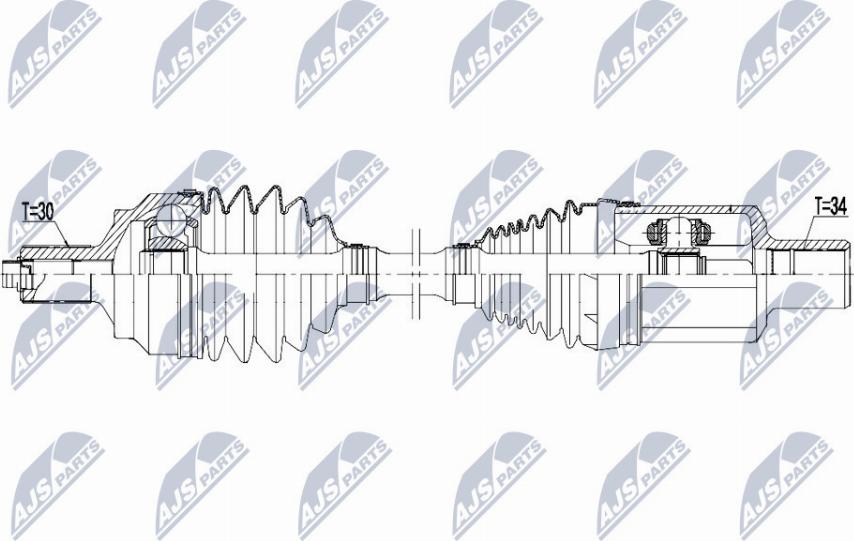 NTY NPW-ME-102 - Piedziņas vārpsta www.autospares.lv