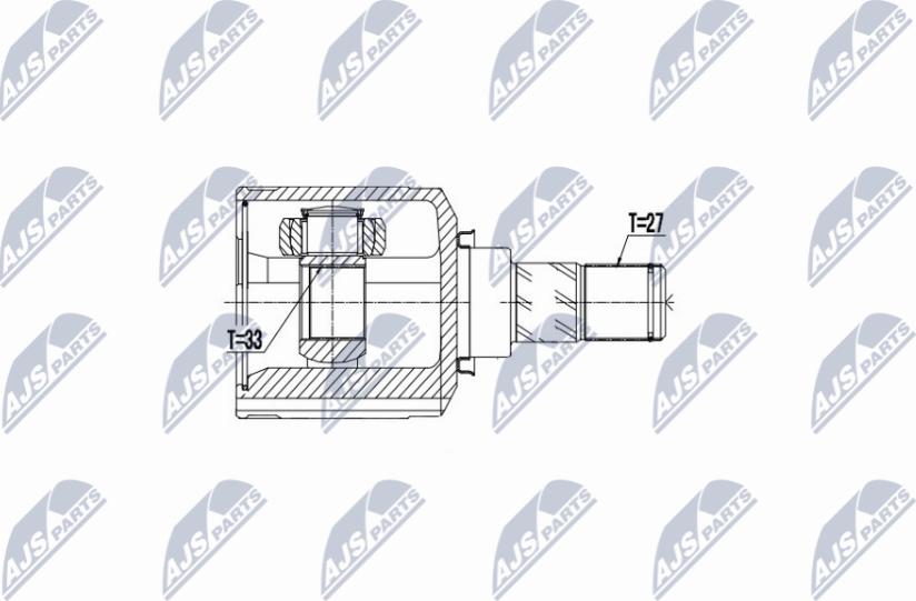 NTY NPW-MS-052 - Šarnīru komplekts, Piedziņas vārpsta www.autospares.lv