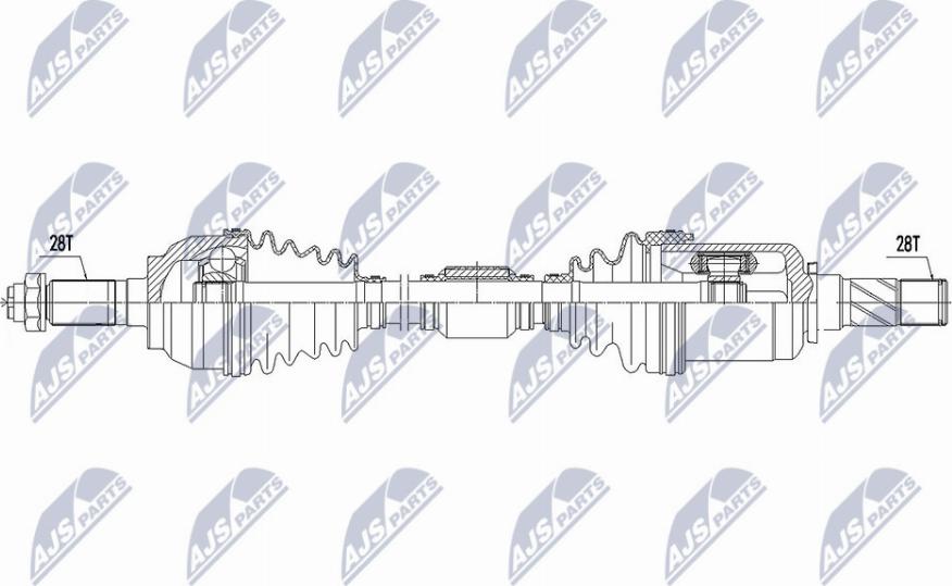 NTY NPW-MZ-060 - Piedziņas vārpsta www.autospares.lv