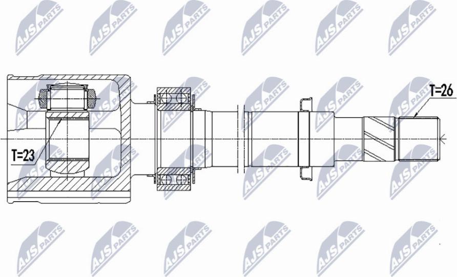 NTY NPW-NS-095 - Piedziņas vārpsta www.autospares.lv