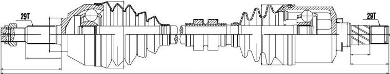 NTY NPW-NS-042 - Piedziņas vārpsta www.autospares.lv