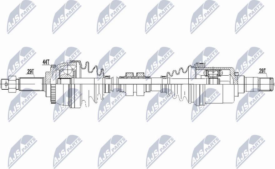 NTY NPW-NS-060 - Piedziņas vārpsta www.autospares.lv